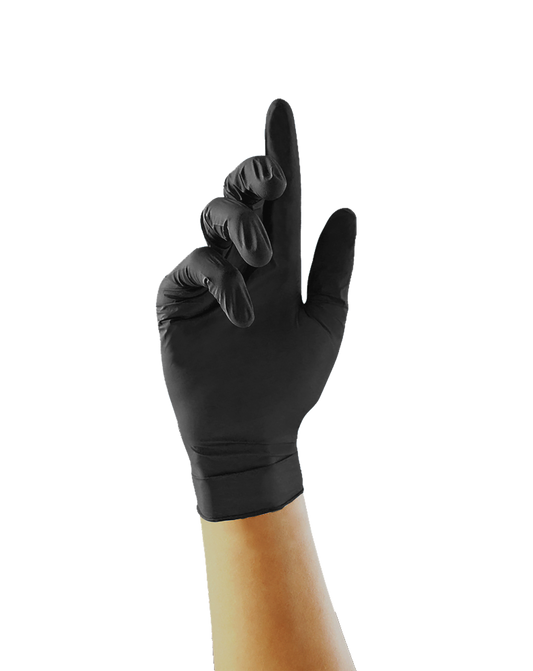 Thick Black Nitrile Gloves- Case of 10