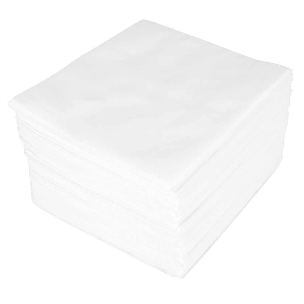 Nonwoven Disposable Towels White Pack 50 - Case of 12