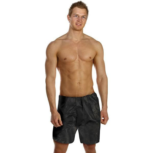 Disposable Mens Shorts Black Pk 10- Case 30
