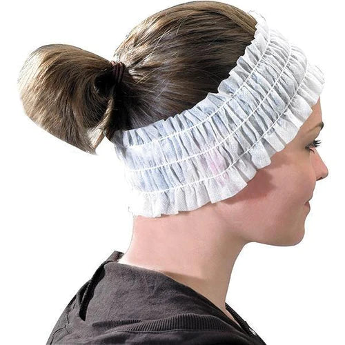 Disposable Head Bands White Pk 100- Case 10