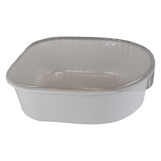 White Pedicure Bowl with 20 Liners - Case of 10