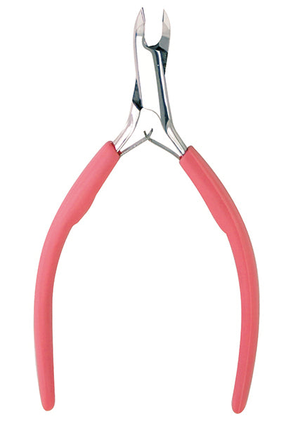 Cuticle Nippers With Pink Rubber Handle - Case of 50